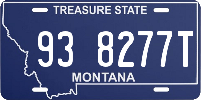 MT license plate 938277T