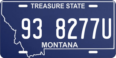 MT license plate 938277U