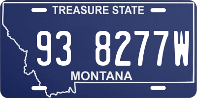MT license plate 938277W