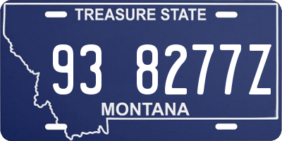 MT license plate 938277Z
