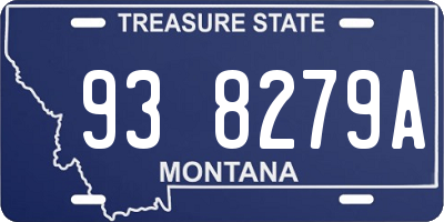 MT license plate 938279A