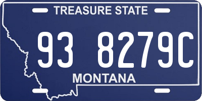MT license plate 938279C