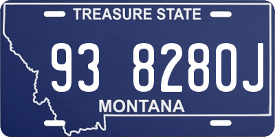 MT license plate 938280J