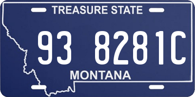 MT license plate 938281C