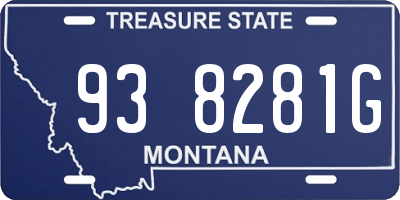 MT license plate 938281G