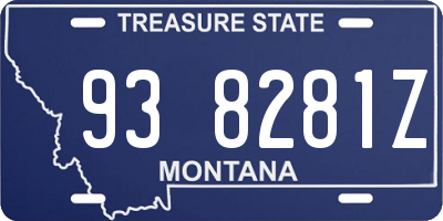 MT license plate 938281Z
