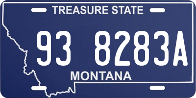 MT license plate 938283A