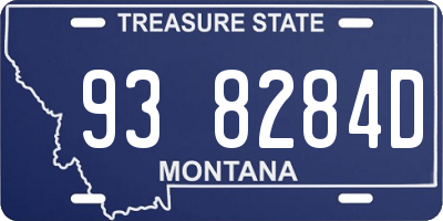 MT license plate 938284D
