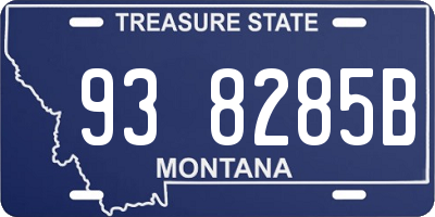 MT license plate 938285B