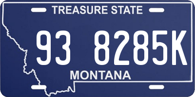 MT license plate 938285K