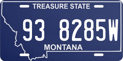 MT license plate 938285W