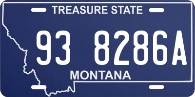 MT license plate 938286A