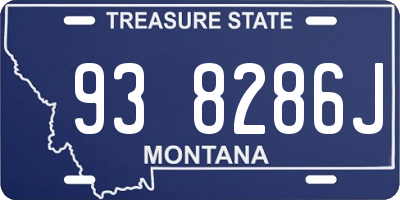 MT license plate 938286J