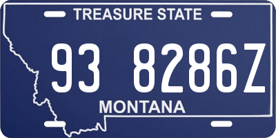MT license plate 938286Z