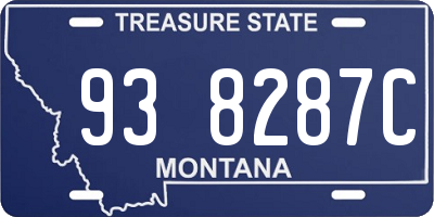 MT license plate 938287C