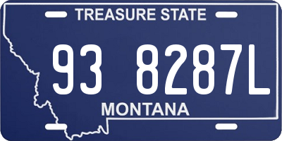 MT license plate 938287L