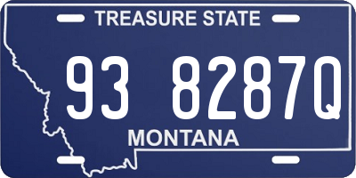 MT license plate 938287Q
