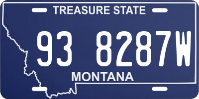 MT license plate 938287W