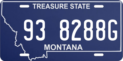 MT license plate 938288G