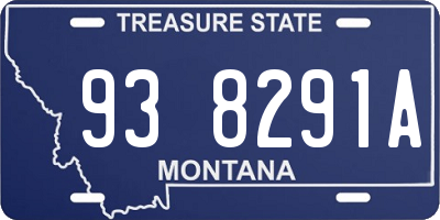 MT license plate 938291A