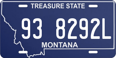 MT license plate 938292L