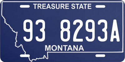 MT license plate 938293A