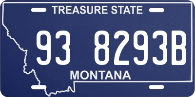 MT license plate 938293B