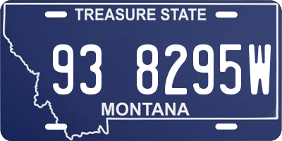 MT license plate 938295W