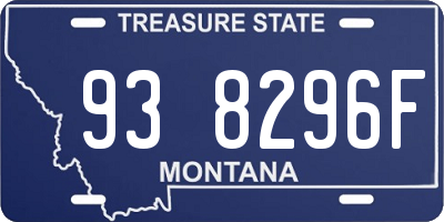 MT license plate 938296F