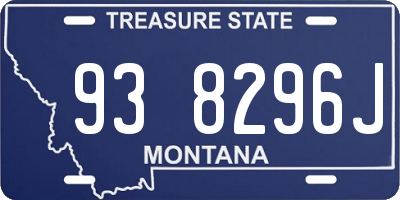 MT license plate 938296J