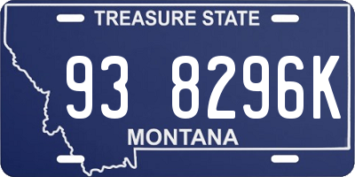 MT license plate 938296K