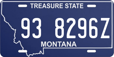 MT license plate 938296Z