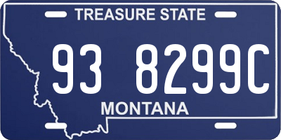 MT license plate 938299C