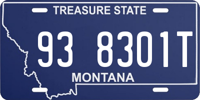 MT license plate 938301T