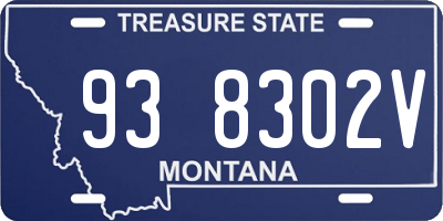 MT license plate 938302V