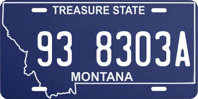 MT license plate 938303A