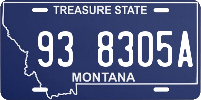 MT license plate 938305A