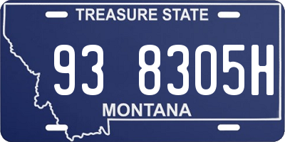 MT license plate 938305H