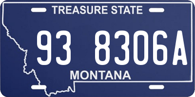MT license plate 938306A