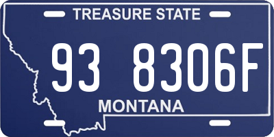 MT license plate 938306F