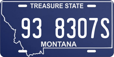 MT license plate 938307S