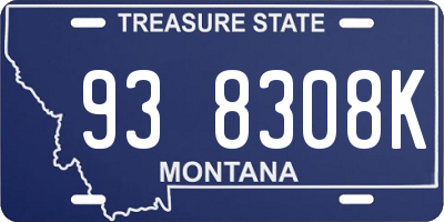 MT license plate 938308K