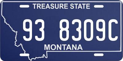 MT license plate 938309C
