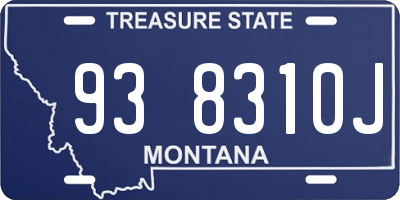 MT license plate 938310J