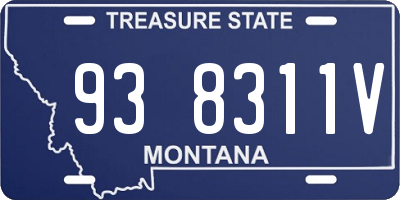 MT license plate 938311V