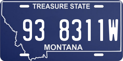 MT license plate 938311W