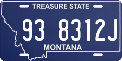 MT license plate 938312J