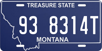 MT license plate 938314T