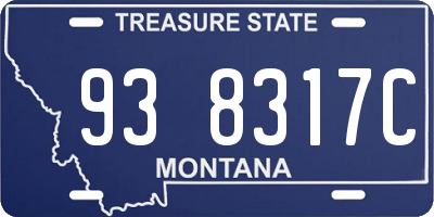 MT license plate 938317C