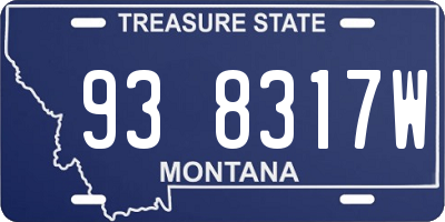 MT license plate 938317W
